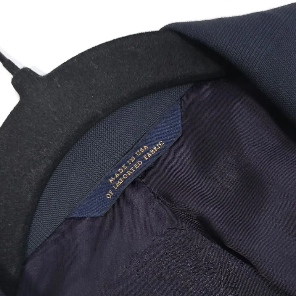 BROOKS‎ BROTHERS 1818 Saxon Wool Blazer 44R Navy Madison Jacket USA Union Made